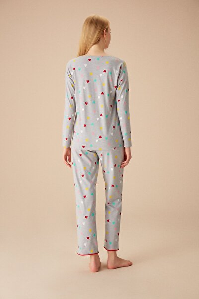 SUWEN Heart Pijama Takımı