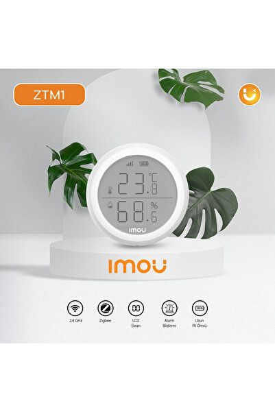 Imou Kablosuz Sıcaklık Dedektörü-LCD Ekran-Alarm Bildirimi-Zigbee-Buzzer Ses ...