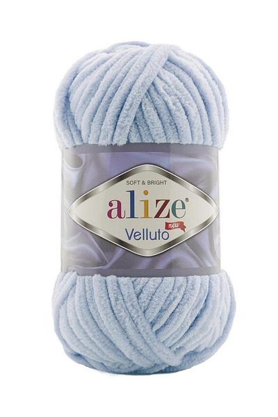 Alize Velluto 875 Light Blue Hand Knitting Yarn