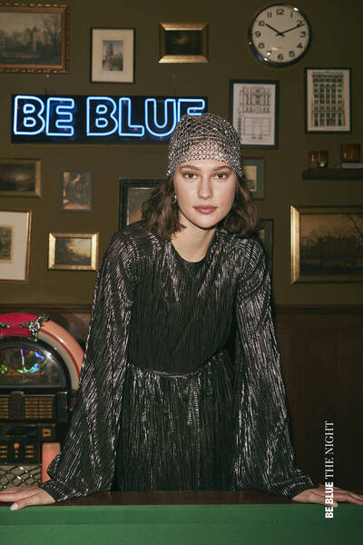 BE BLUE Gatsby Işıltılı Abiye Elbise