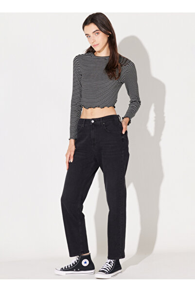 Lee Dark Navy Women's High Waisted Regular Fit Denim Trousers L30U01758