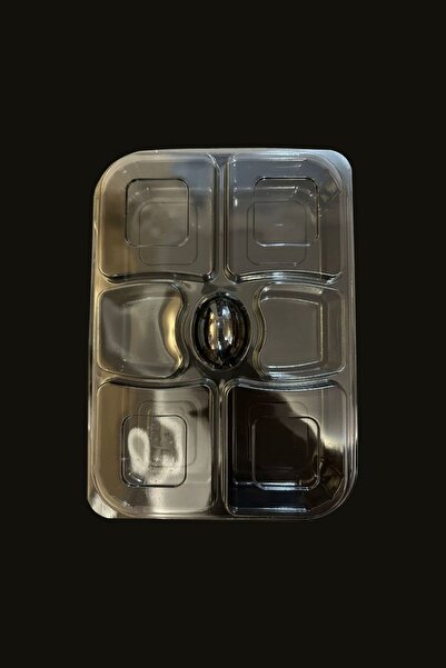 Eliz Party Kullan At Kahvaltı Tabağı 7 Bölmeli Kapaklı Set 25 Adet