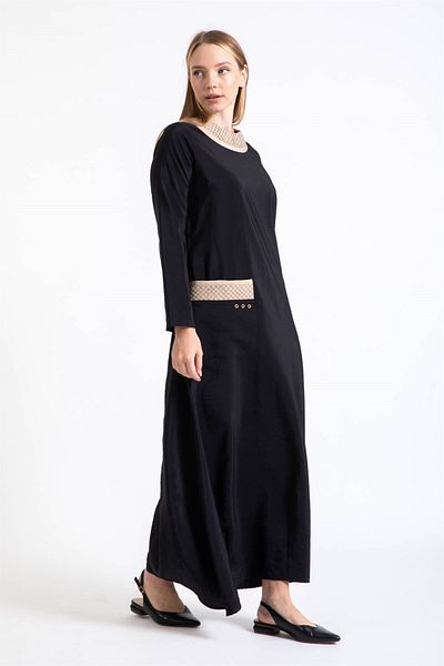 Esswaap Parachute Fabric Dress Black