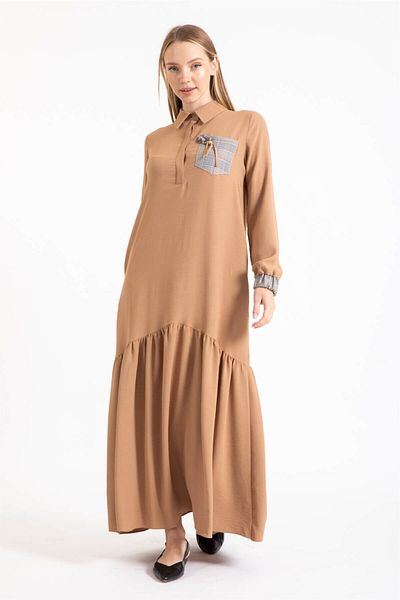 Esswaap Aerobin Fabric Comfortable Dress Mink