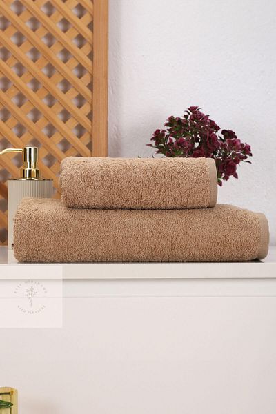 Mira Home Σετ πετσετών τουρκικού μπάνιου 2 τεμαχίων για γυναίκες / άνδρες 90x150 εκ. 100% βαμβάκι
