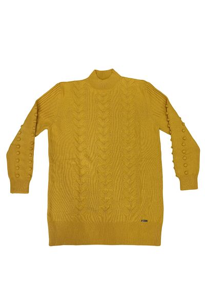 Kayra Pompom Half Turtleneck Blouse A23-TRK35