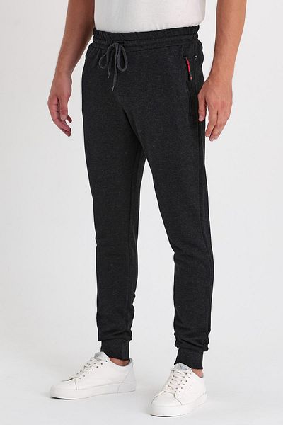 FİHA Ανδρικό παντελόνι με φερμουάρ Ribbed Sweatpants - Anthracite