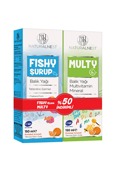 Naturalnest Fıshy Şurup Multy Şurup Balık Yağı 150 ml - 2'li