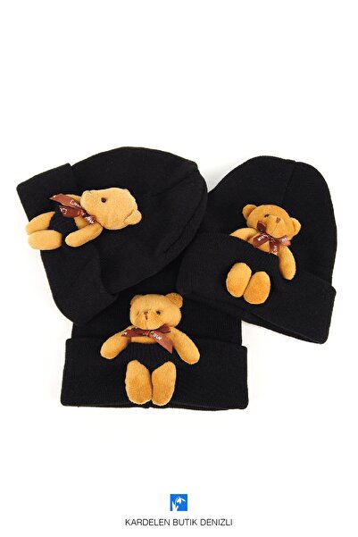 Kardelen Butik Denizli Teddy Bear Beanie for Children (Ages 7-12)