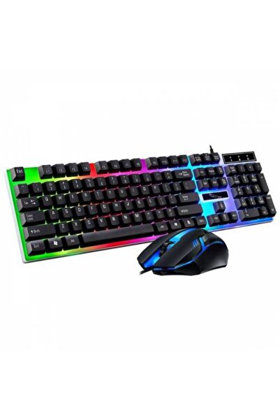 Genel Markalar Polham Kablolu Led Işıklı Oyuncu Mouse Klavye Seti Gamer Gamin...