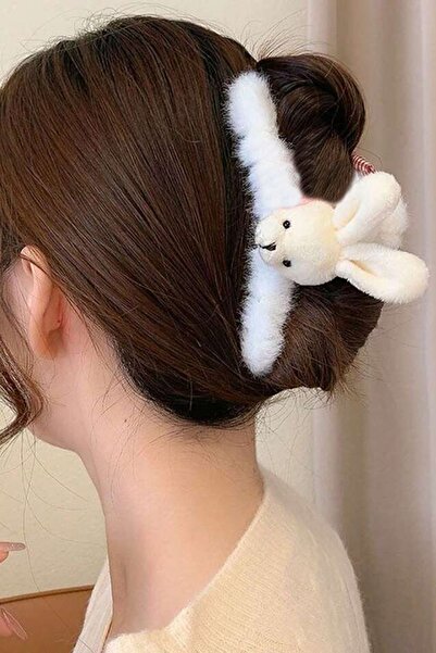 C&E Design Kulaklı Peluş Fiyonk Mandal Toka