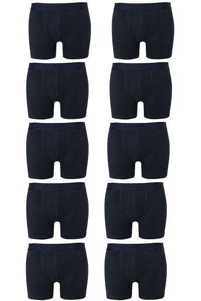 MyBen Navy Blue Color Cotton and Lycra Premium Ultra Comfortable Full Lycra Compact Combed Cotton 10-Piece Boxer B-908