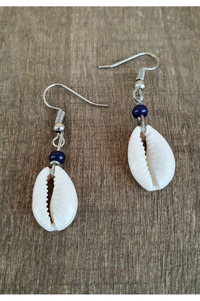 özde dekor Real Seashell, Colorful Beaded Earrings