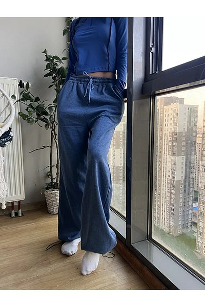 Gofeel Blue Baggy Tech Adjustable Harajuku Street Sweatpants