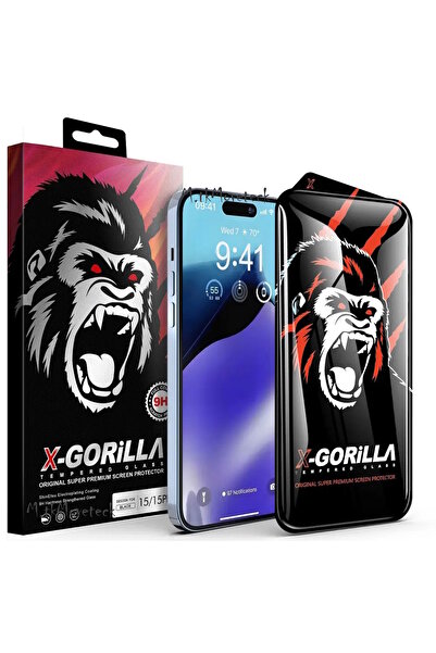 m.tk moveteck İphone 15 Pro Max Uyumlu Ekran Koruyucu Hayalet Cam URR X-Grade...