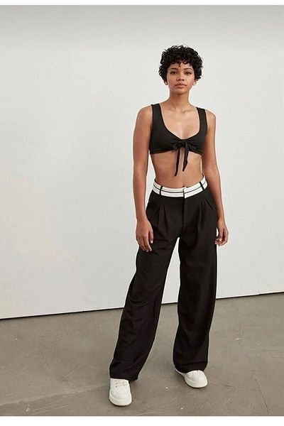 YZK Collection Reverse Belt Detail Polazzo Pantalon