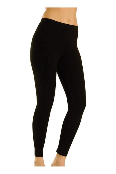 Kompedan Black Single Jersey Lycra Long Women's Tights - K0415