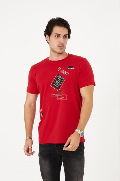 Rey Polo Front Piece Printed Crew Neck T-Shirt