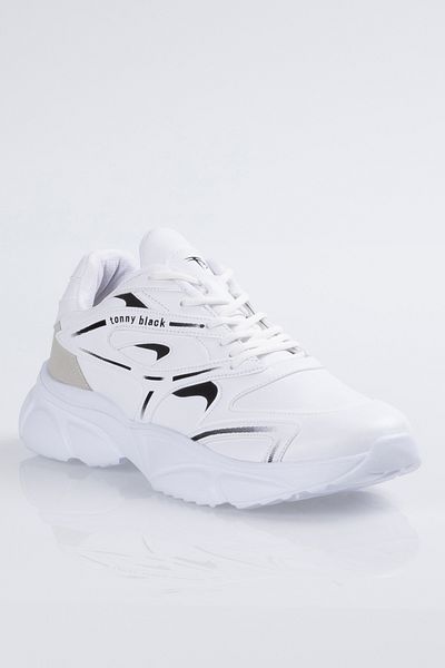 Tonny Black Unisex bílé sportovní boty Faylon s podrážkou Tbb013