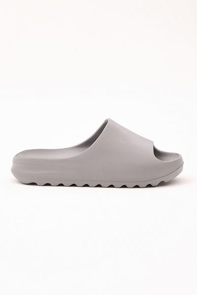 Tonny Black Unisex Gray Comfortable Flat Model Open Front Eva Slippers