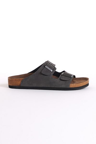 Tonny Black Παντόφλες Nubuck με διπλή πόρπη με διπλή σόλα με καπνιστή Unisex