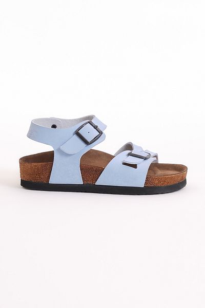 Tonny Black Sandale unisex pentru copii, albastre, confortabile, cu talpă din polietilenă, cu cataramă dublă