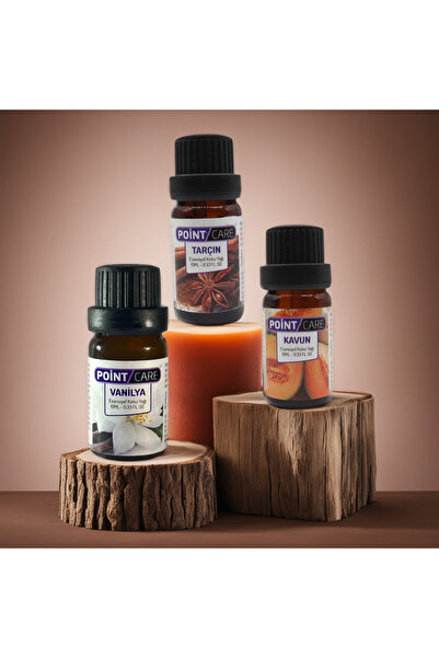 POINT CARE Tarçın Vanilya Kavun Yağı Esansiyel Koku Mum Esansı