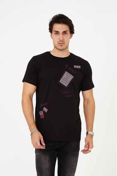 Rey Polo Front Piece Printed Crew Neck T-Shirt