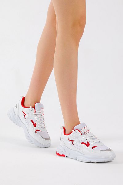 Tonny Black Unisex bílé červené sportovní boty Tb251