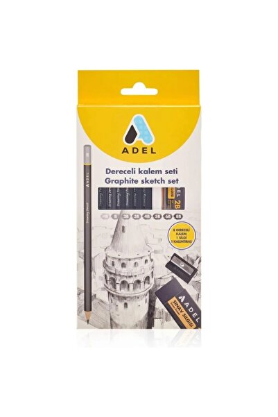 tüftürük طقم اقلام رصاص متدرج من عادل 10 قطع