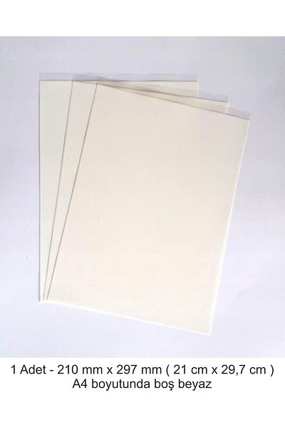 Atölye7Tasarım 1 Piece of Unprinted (Blank) A4 (210 mm X 297 mm) Size Edible Sugar Pulp Paper White Fresh