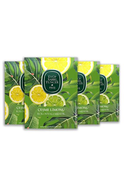 Eyüp Sabri Tuncer Çeşme Limonu Kolonyalı Mendil 50'li X 4 Adet