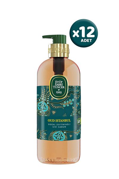 Eyüp Sabri Tuncer Oud Istanbul Natural Olive Oil Liquid Soap 500 ml X 12 Pieces