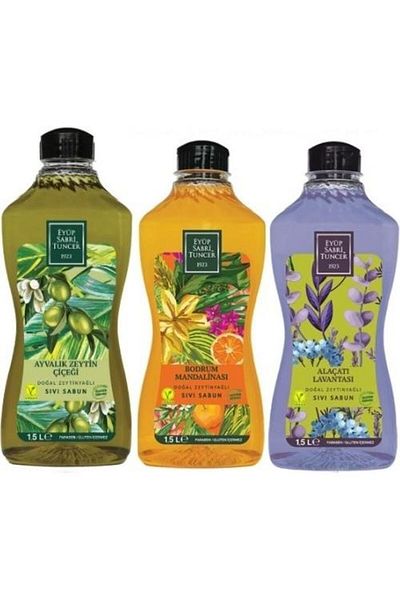 Eyüp Sabri Tuncer Liquid Soap Alaçatı Lavender, Ayvalık Olive Flower and Bodrum Tangerine 1500 ml