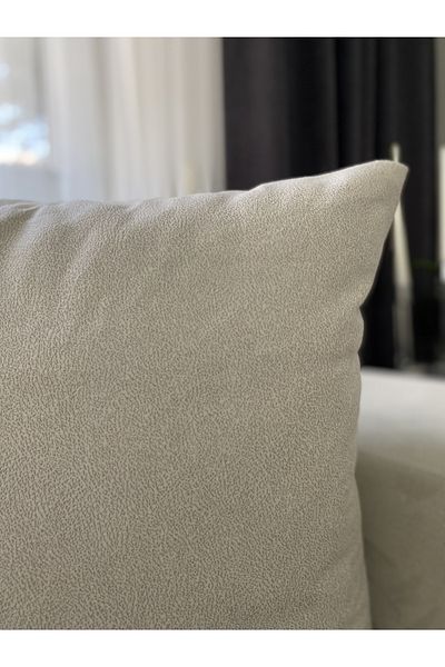 Parla Life Husă de pernă cu textura din piele intoarsa de culoare crem