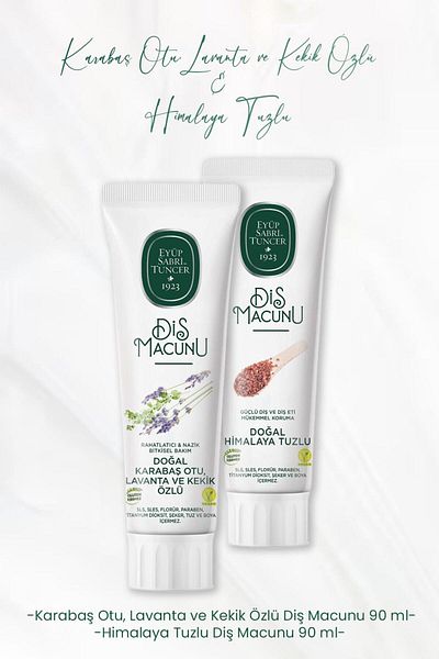 Eyüp Sabri Tuncer Toothpaste with Lavender and Thyme Extract 90 ml and Himalayan Salt 90 ml