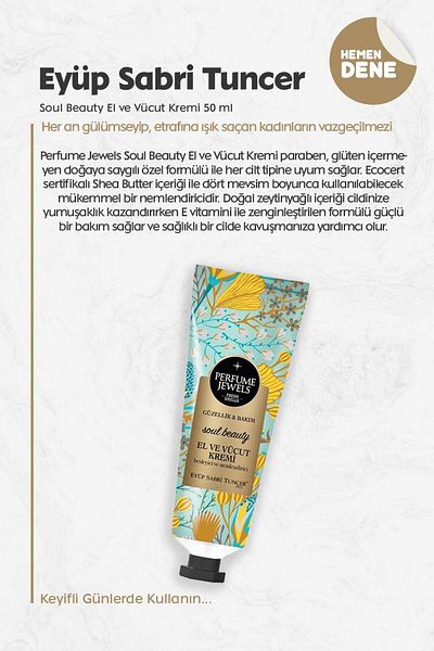 Eyüp Sabri Tuncer Perfume Jewels Soul Beauty - 50 Ml Hand and Body Cream