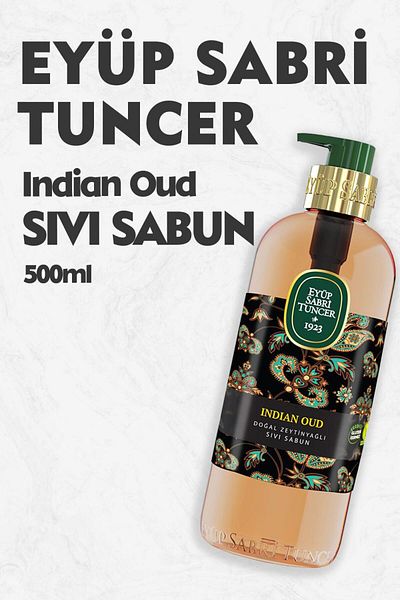 Eyüp Sabri Tuncer Indian Oud Natural Olive Oil Liquid Soap 500 ml