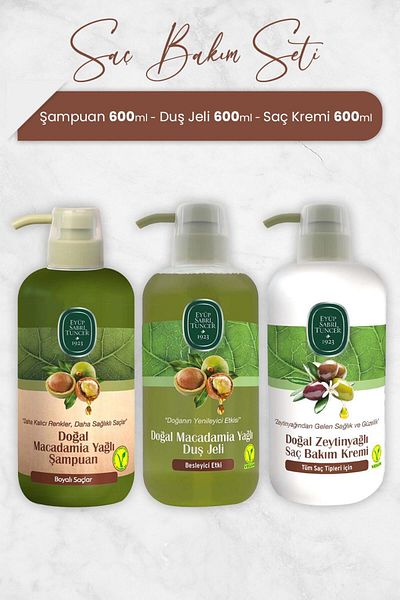 Eyüp Sabri Tuncer Macadamia Oil Shampoo and Shower Gel - Conditioner Set