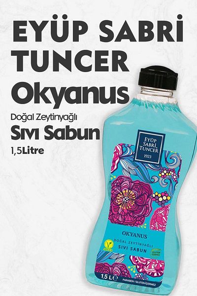 Eyüp Sabri Tuncer Natural Olive Oil Liquid Soap Ocean 1500 ml