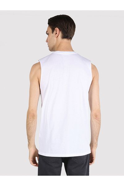 Colin's White Regular Fit Men's Athlete - Printed
