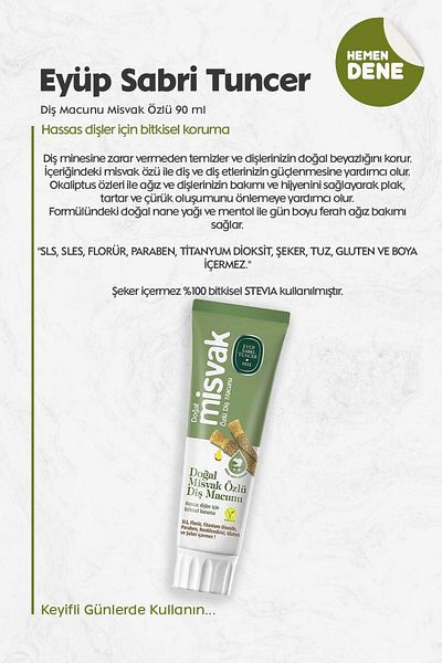 Eyüp Sabri Tuncer Natural Miswak Extract Toothpaste 75 ml