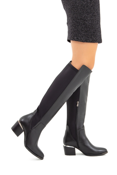 Tamer Tanca Kadın Hakiki Deri Klasik Çizme 322 1928158 Bn Czm Sk22/23