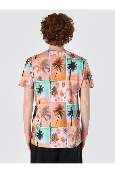 Colin's Tricou cu mânecă scurtă pentru bărbați - Potrivire obișnuită, imprimat și multicolor