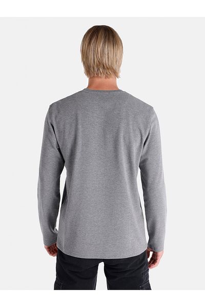 Colin's Gray Crew Neck Long Sleeve Men's T-Shirt - Regular Fit