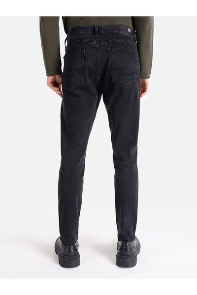 Colin's 067 Jack - Men's Black Regular Fit Shrinkable Leg Trousers