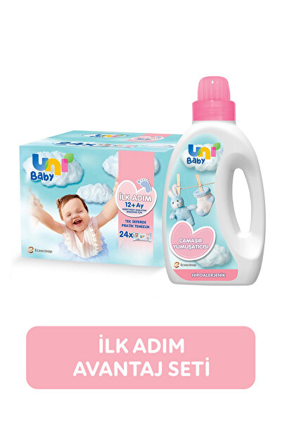 Uni Baby Avantaj Seti Ilk Adım 24'lü Islak Mendil Bebek Çamaşır Yumuşatıcısı ...
