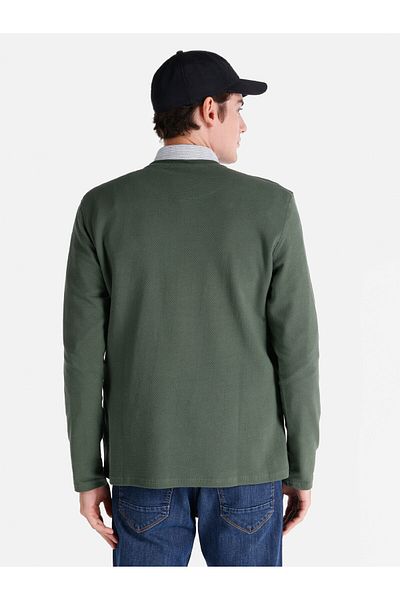 Colin's Green Men's Long Sleeve T-Shirt - Crew Neck, Regular Fit