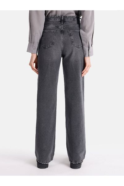 Colin's 970 Berry High Waist Wide Leg Gray Women's Trousers - Regular Fit