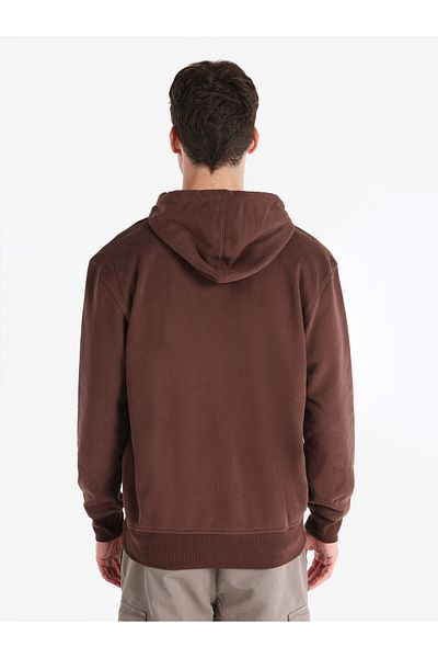 Colin's Brown Men's Sweatshirt - Regular Fit, Hooded and Printed